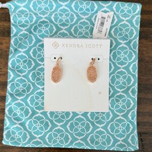 Kendra Scott Sparkling Rose Gold Lee Earrings